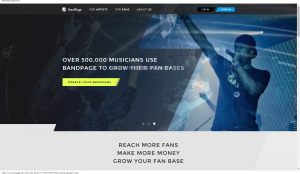 make a dynamic site for your band easily with BandPage
