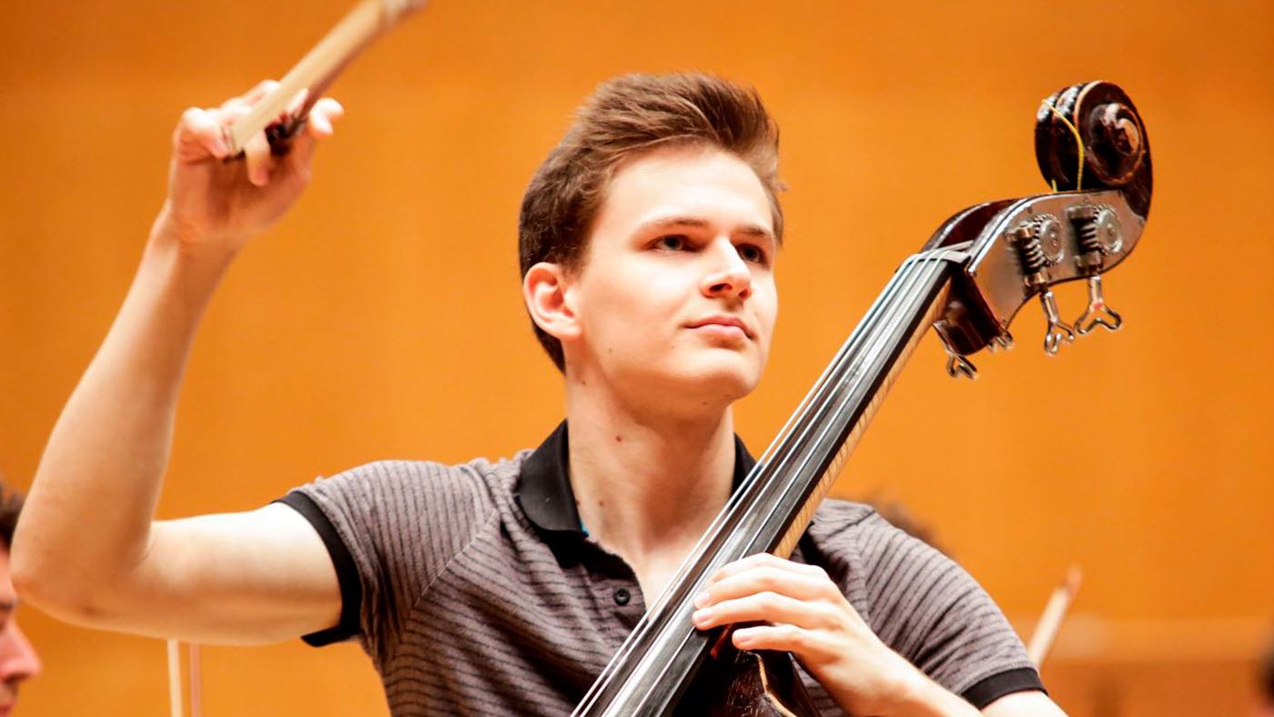 Dominik Wagner performs Andres Martin Concerto for Double Bass
