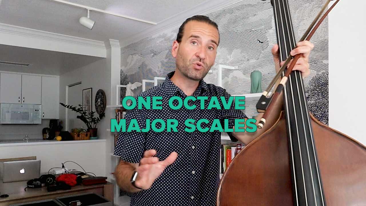 One Octave Major Scales for Double Bass