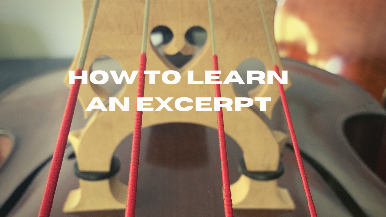 How to learn an excerpt